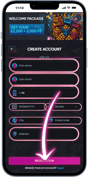 Complete Your Personal Information Book of 99 slot game